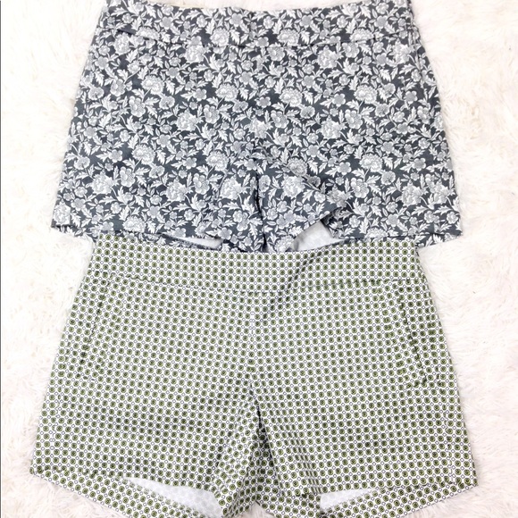 J. Crew Pants - {2 Pairs} J. Crew Printed Stretch Chino Shorts